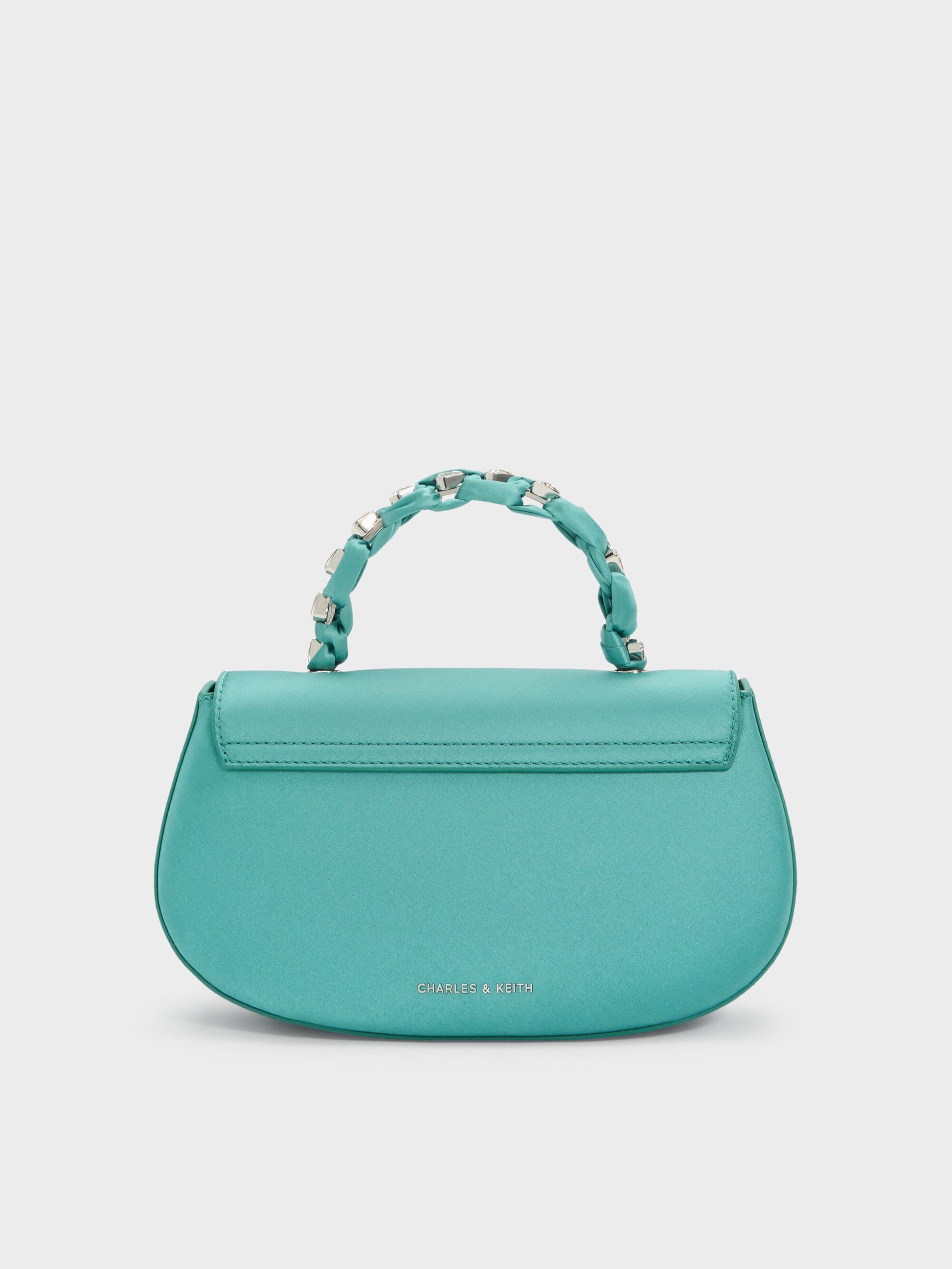 Eilian Braided Top Handle Bag - Teal | CHARLES & KEITH