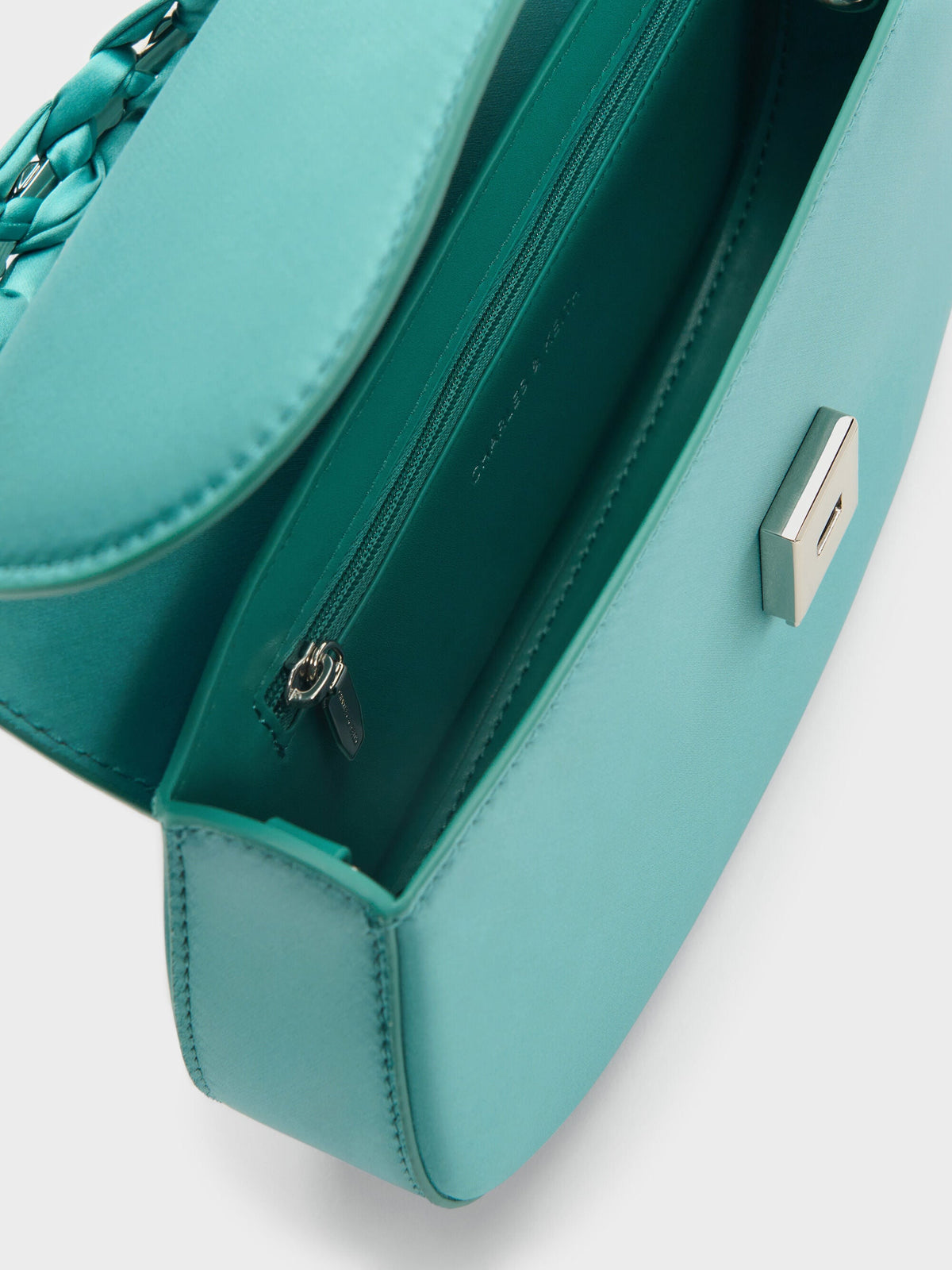 Eilian Braided Top Handle Bag - Teal | CHARLES & KEITH