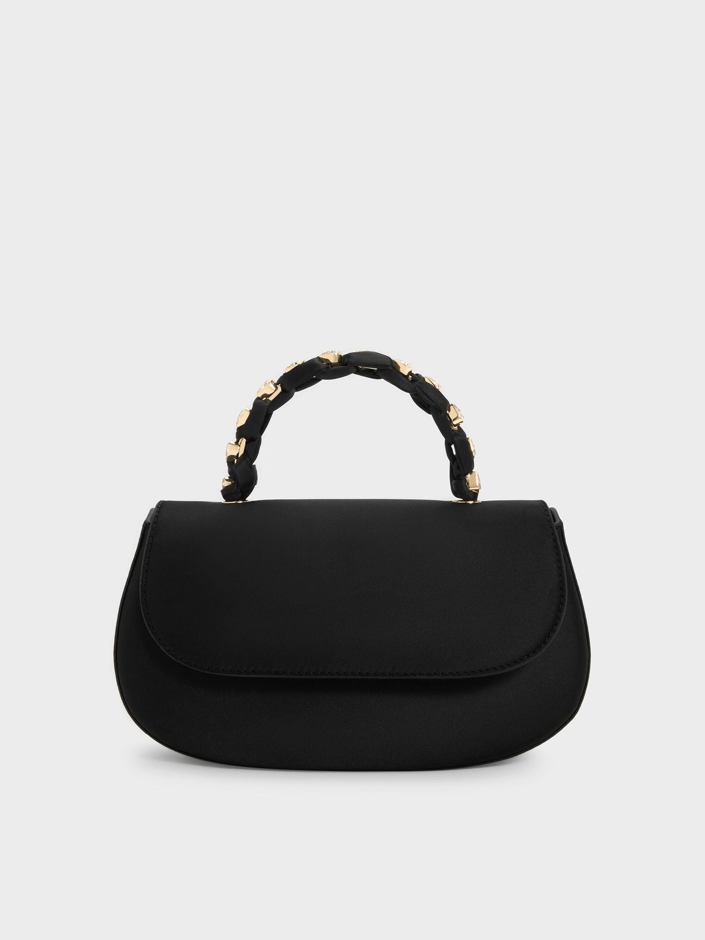 Eilian Braided Top Handle Bag - Black | CHARLES & KEITH