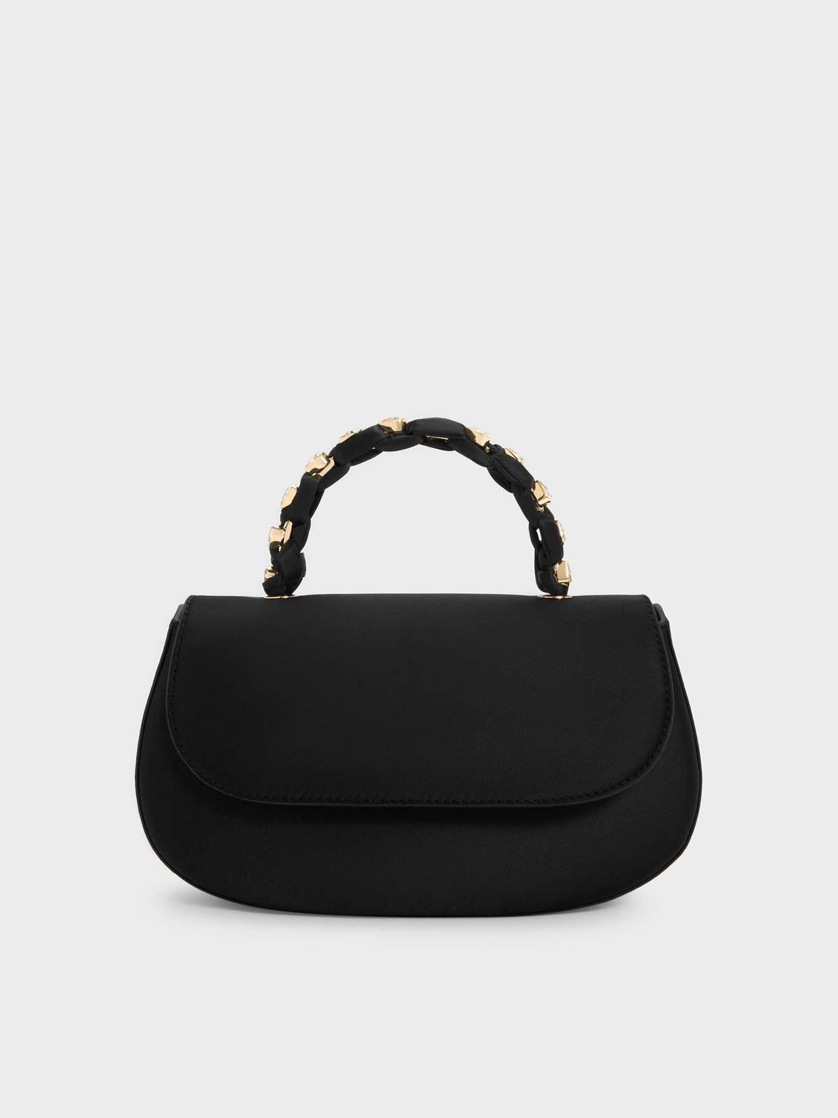 Eilian Braided Top Handle Bag - Black | CHARLES & KEITH