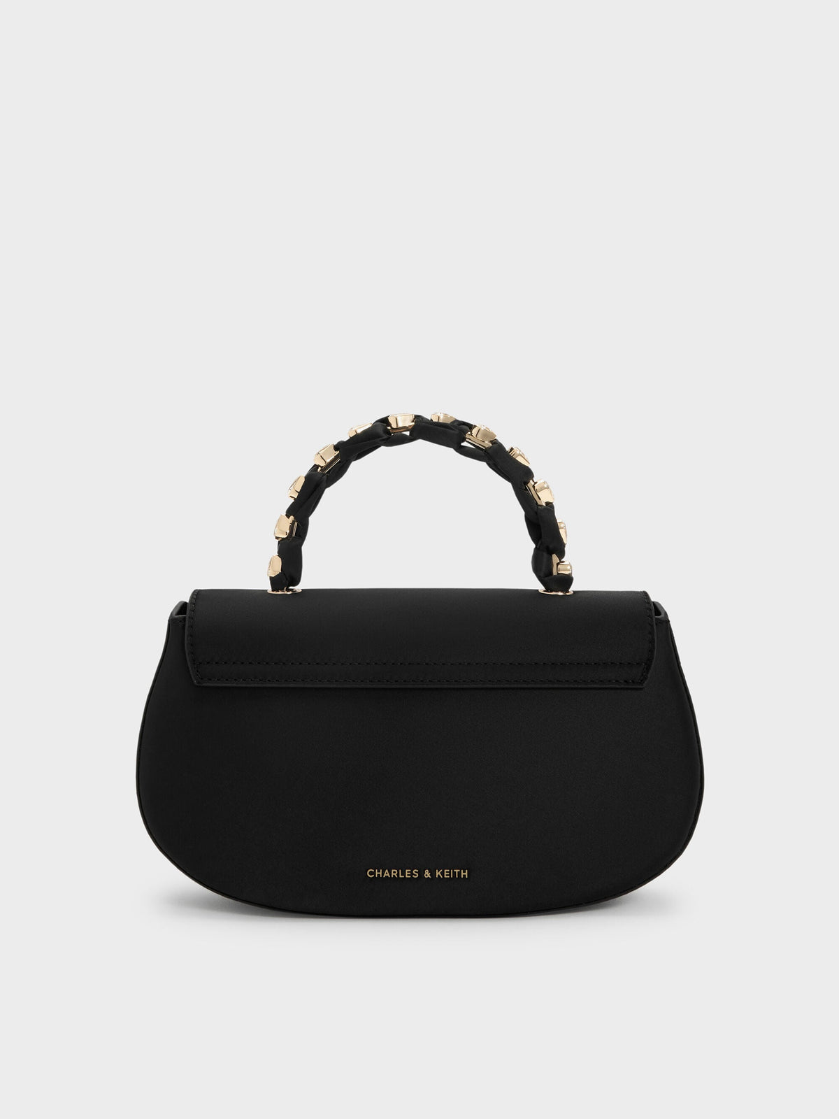 Eilian Braided Top Handle Bag - Black | CHARLES & KEITH