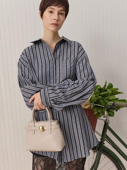 Mini Behn Belted Tote Bag - Shell Grey | CHARLES & KEITH