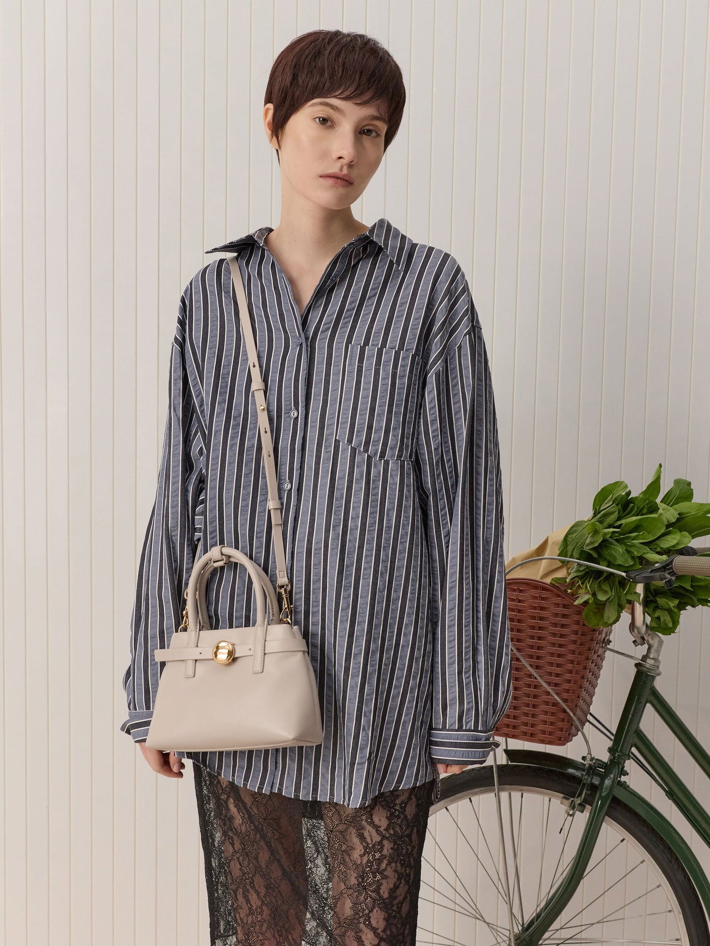 Mini Behn Belted Tote Bag - Shell Grey | CHARLES & KEITH