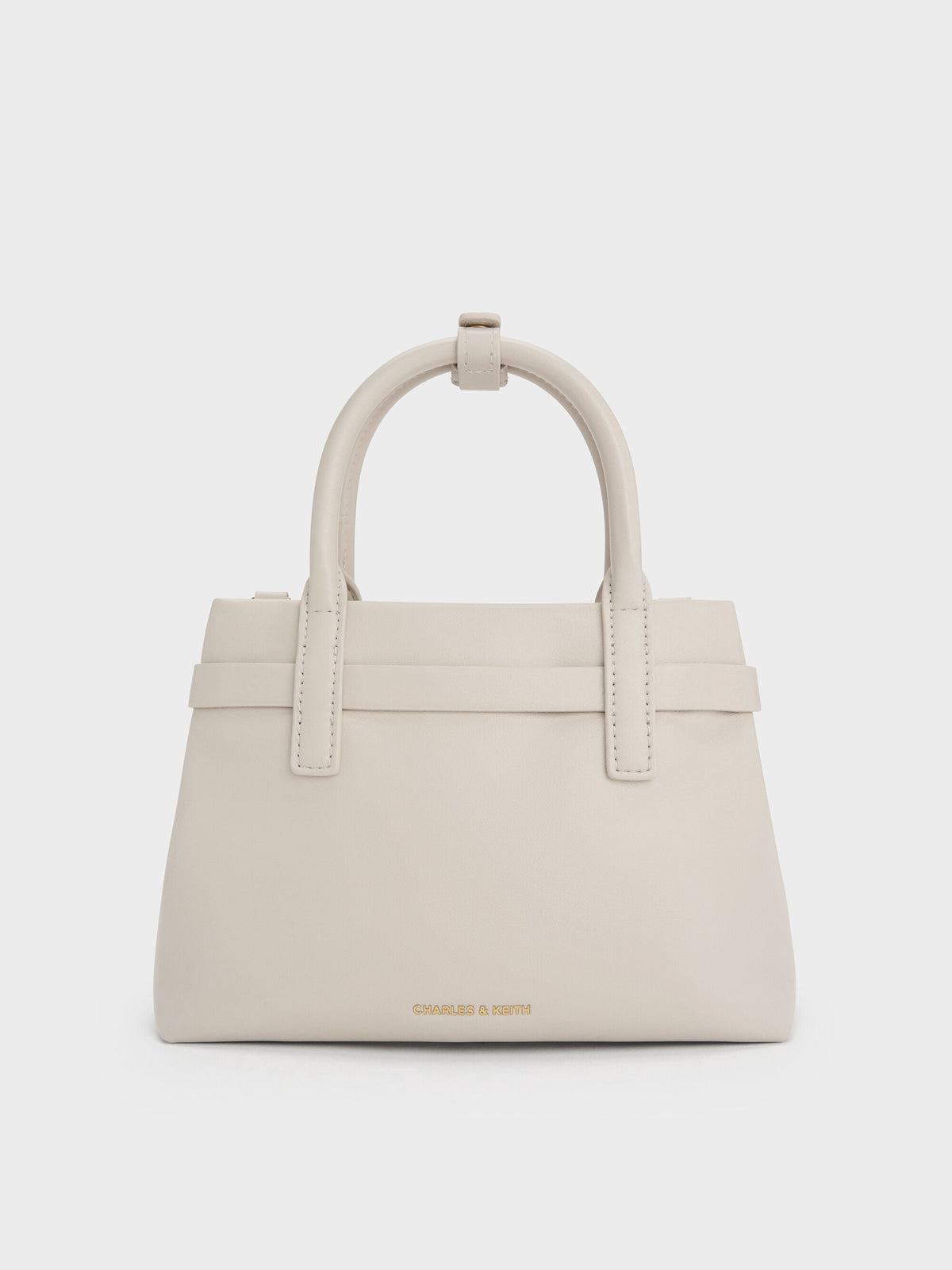 Mini Behn Belted Tote Bag - Shell Grey | CHARLES & KEITH