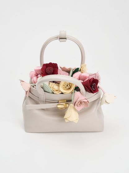 Mini Behn Belted Tote Bag - Shell Grey | CHARLES & KEITH