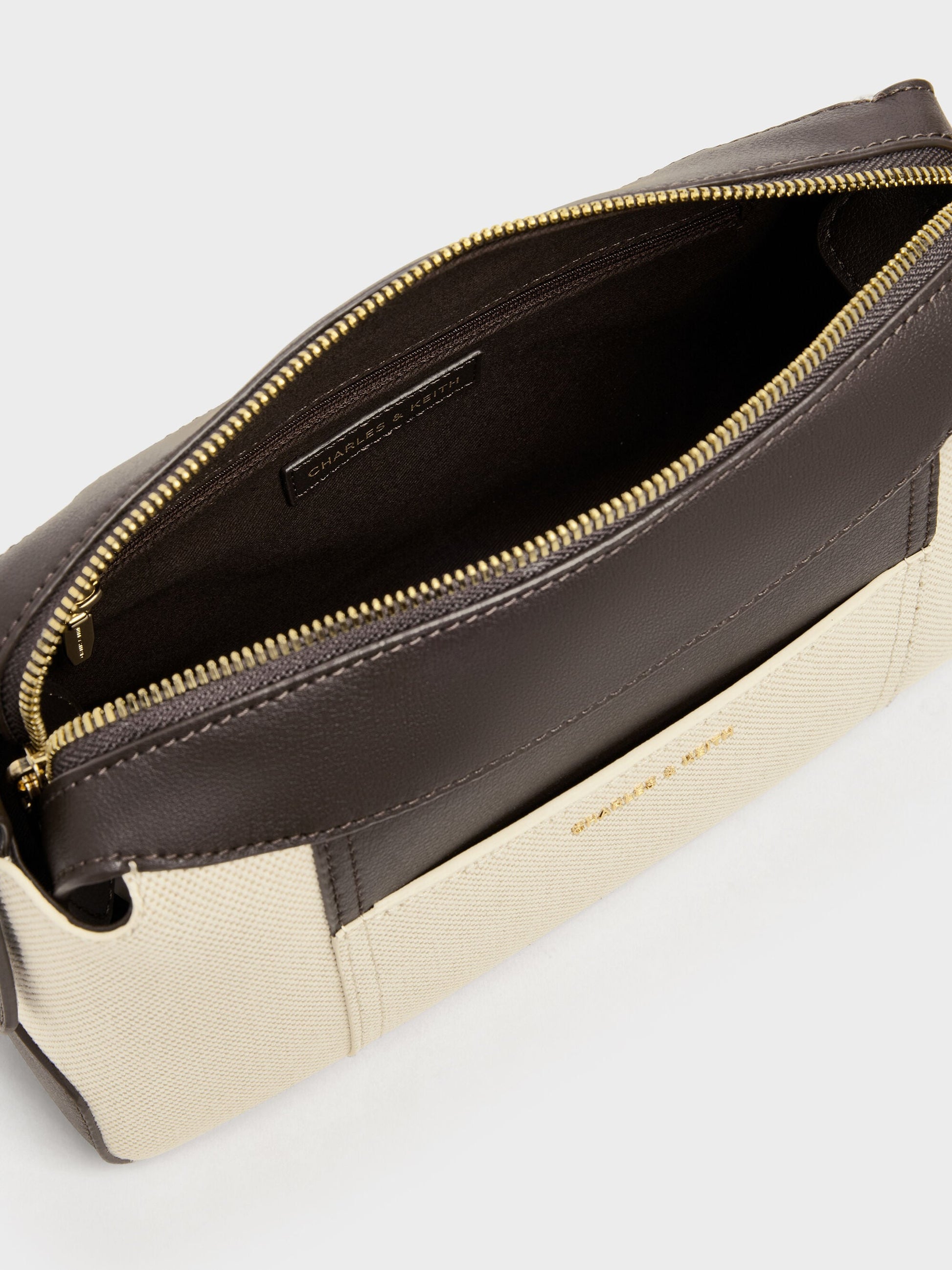 Roan Canvas Top Handle Bag - Espresso Brown | CHARLES & KEITH