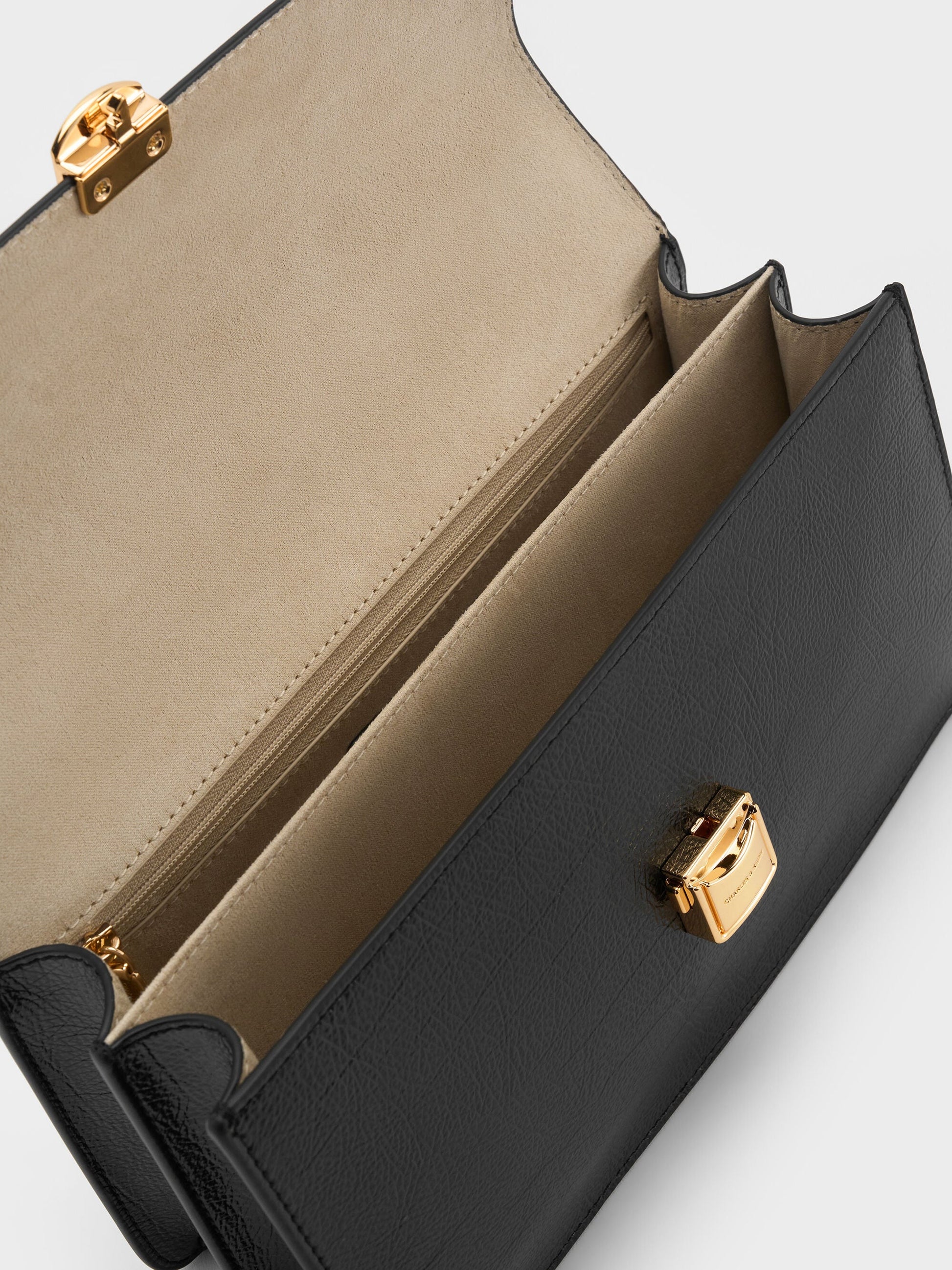 Acelynn Rope-Chain Shoulder Bag - Black | CHARLES & KEITH