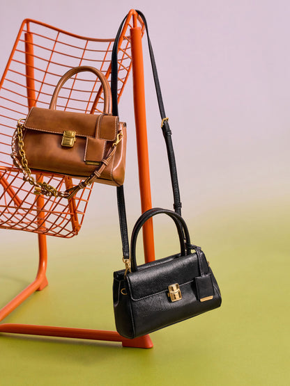 Acelynn Rope-Chain Tote Bag - Black | CHARLES & KEITH