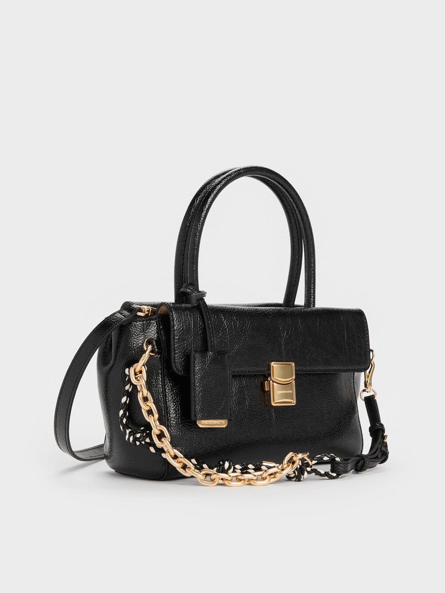 Acelynn Rope-Chain Tote Bag - Black | CHARLES & KEITH