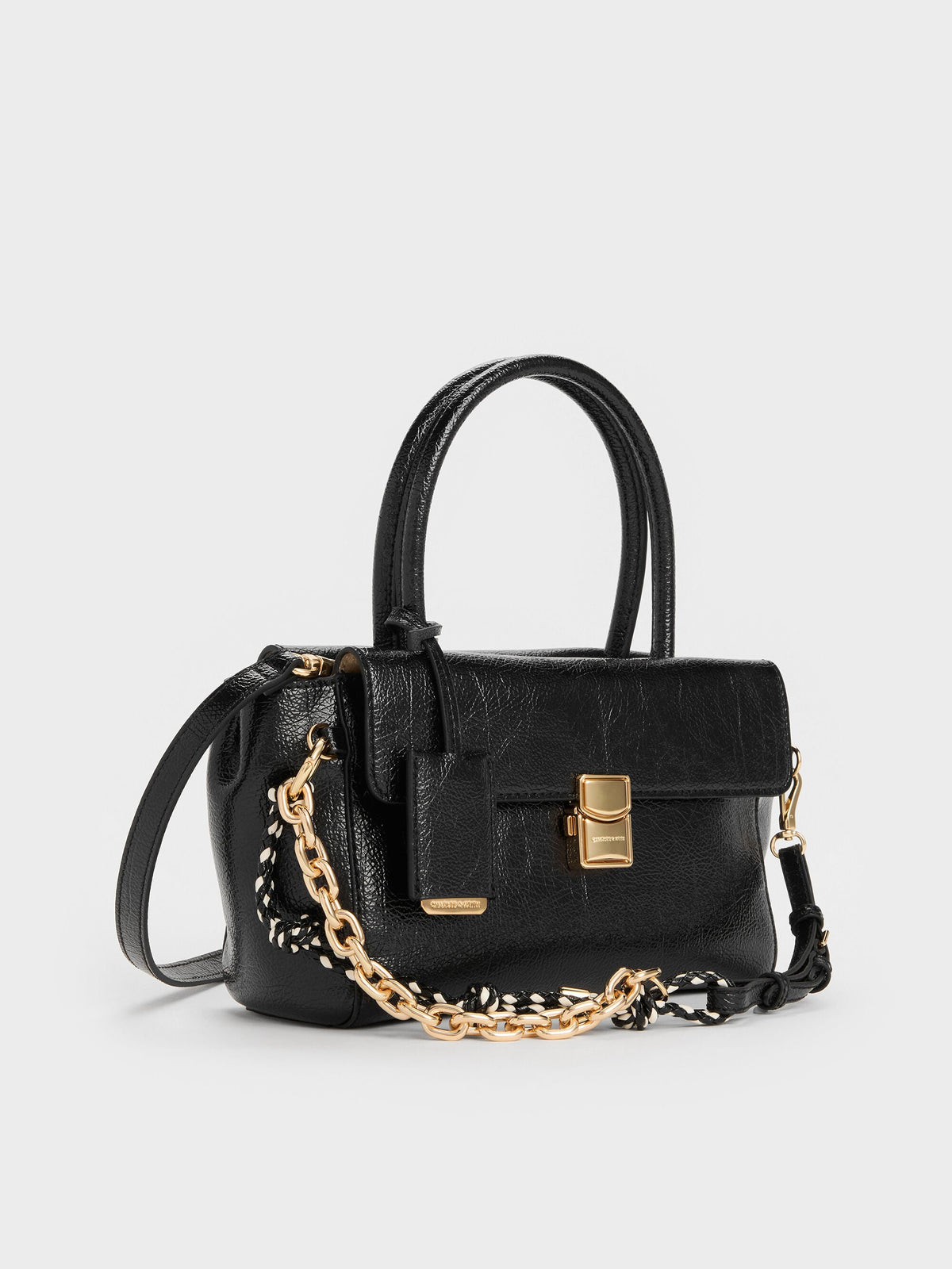 Acelynn Rope-Chain Tote Bag - Black | CHARLES & KEITH