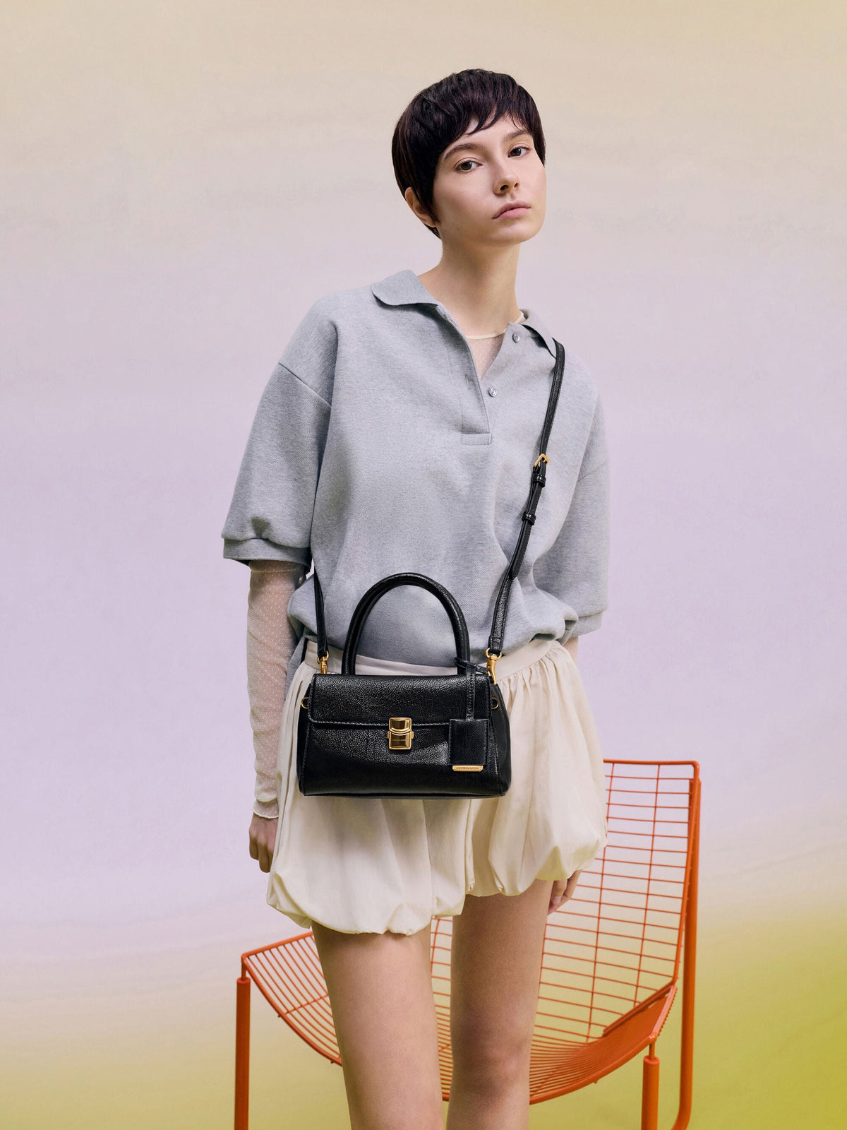 Acelynn Rope-Chain Tote Bag - Black | CHARLES & KEITH