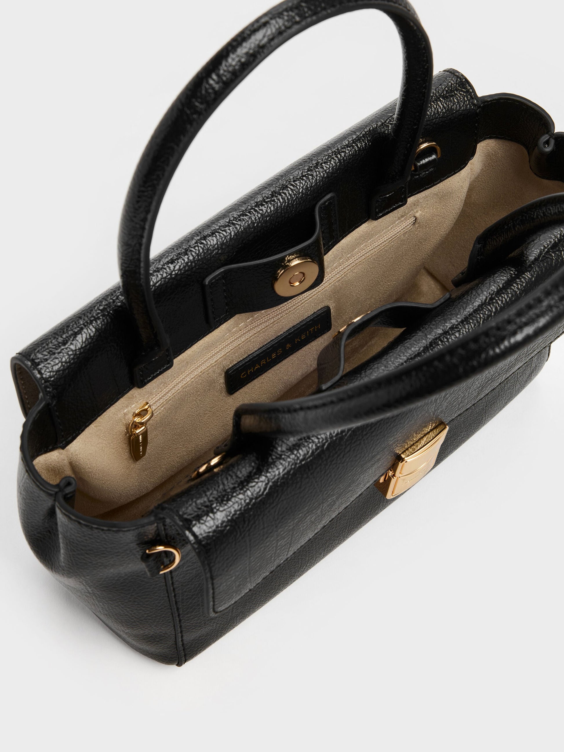 Acelynn Rope-Chain Tote Bag - Black | CHARLES & KEITH