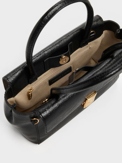 Acelynn Rope-Chain Tote Bag - Black | CHARLES & KEITH