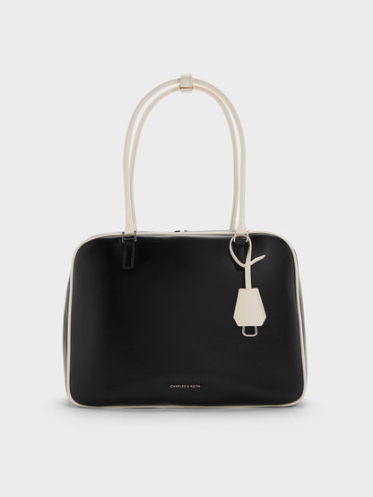 Large Sianna Two-Tone Bowling Bag - Multi | CHARLES & KEITH