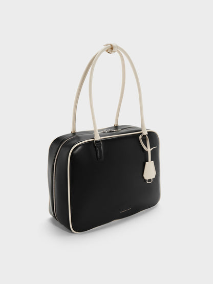 Large Sianna Two-Tone Bowling Bag - Multi | CHARLES & KEITH