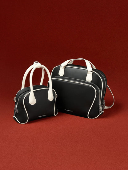 Nelly Two-Tone Bowling Bag - Multi | CHARLES & KEITH