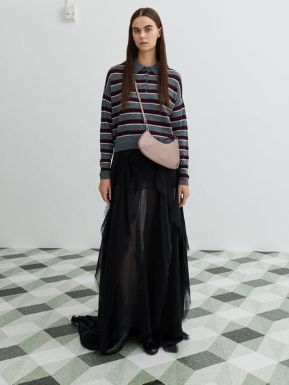 Dion Satin Chain-Handle Asymmetric Shoulder Bag - Blushed Mauve | CHARLES & KEITH