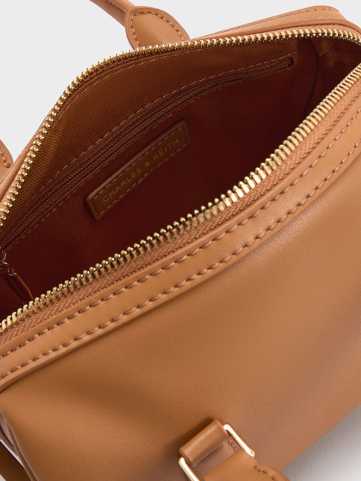 Everleigh Bowling Bag - Russet Brown | CHARLES & KEITH