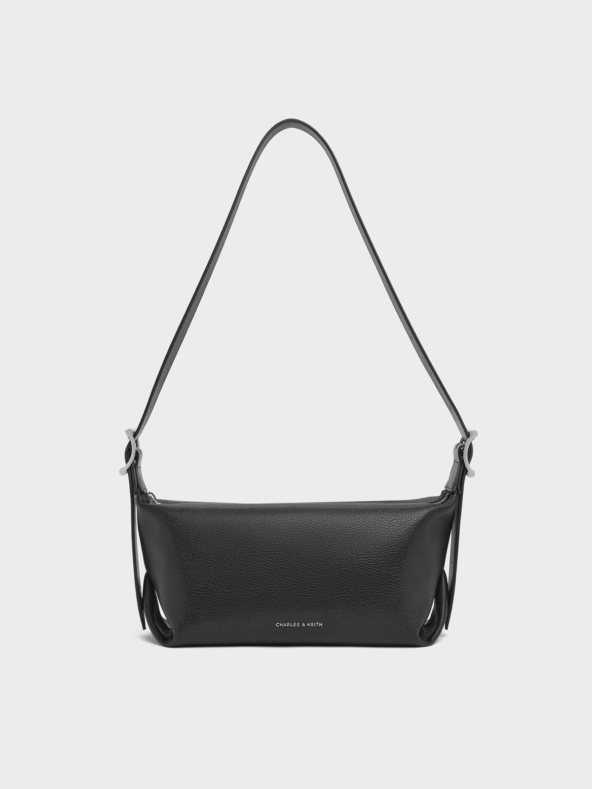 Larsen Buckle-Strap Shoulder Bag - Noir | CHARLES & KEITH