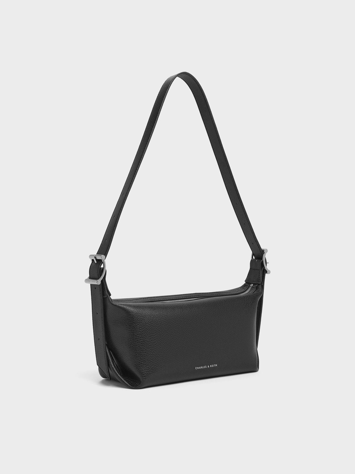Larsen Buckle-Strap Shoulder Bag - Noir | CHARLES & KEITH