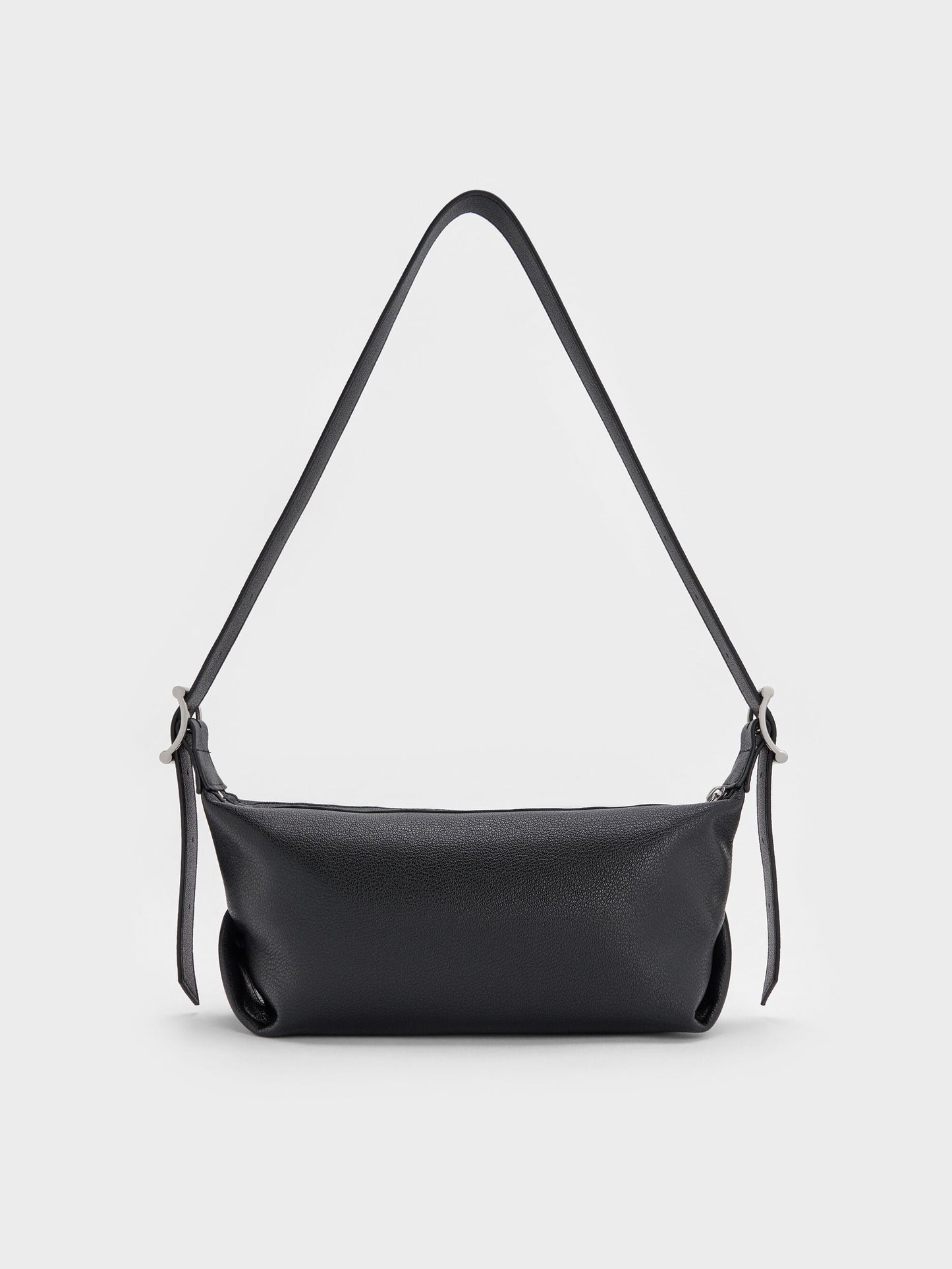 Larsen Buckle-Strap Shoulder Bag - Noir | CHARLES & KEITH