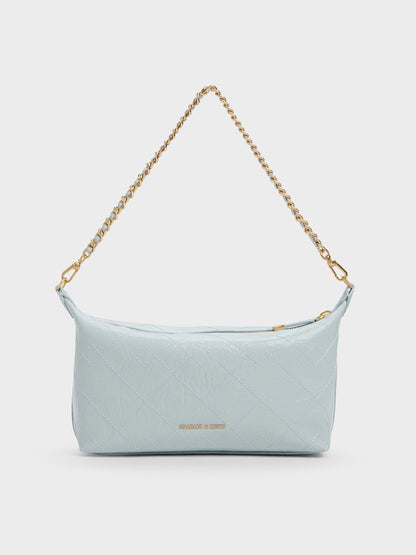 Duo Quilted Shoulder Bag - Sea Salt Blue | CHARLES & KEITH