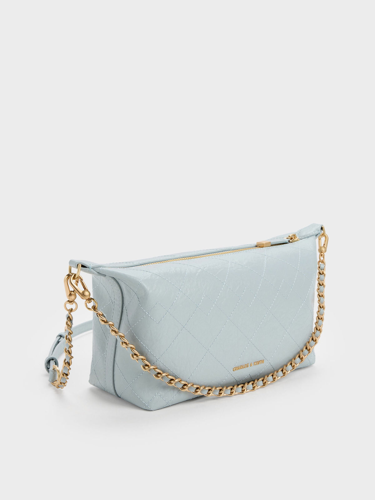 Duo Quilted Shoulder Bag - Sea Salt Blue | CHARLES & KEITH