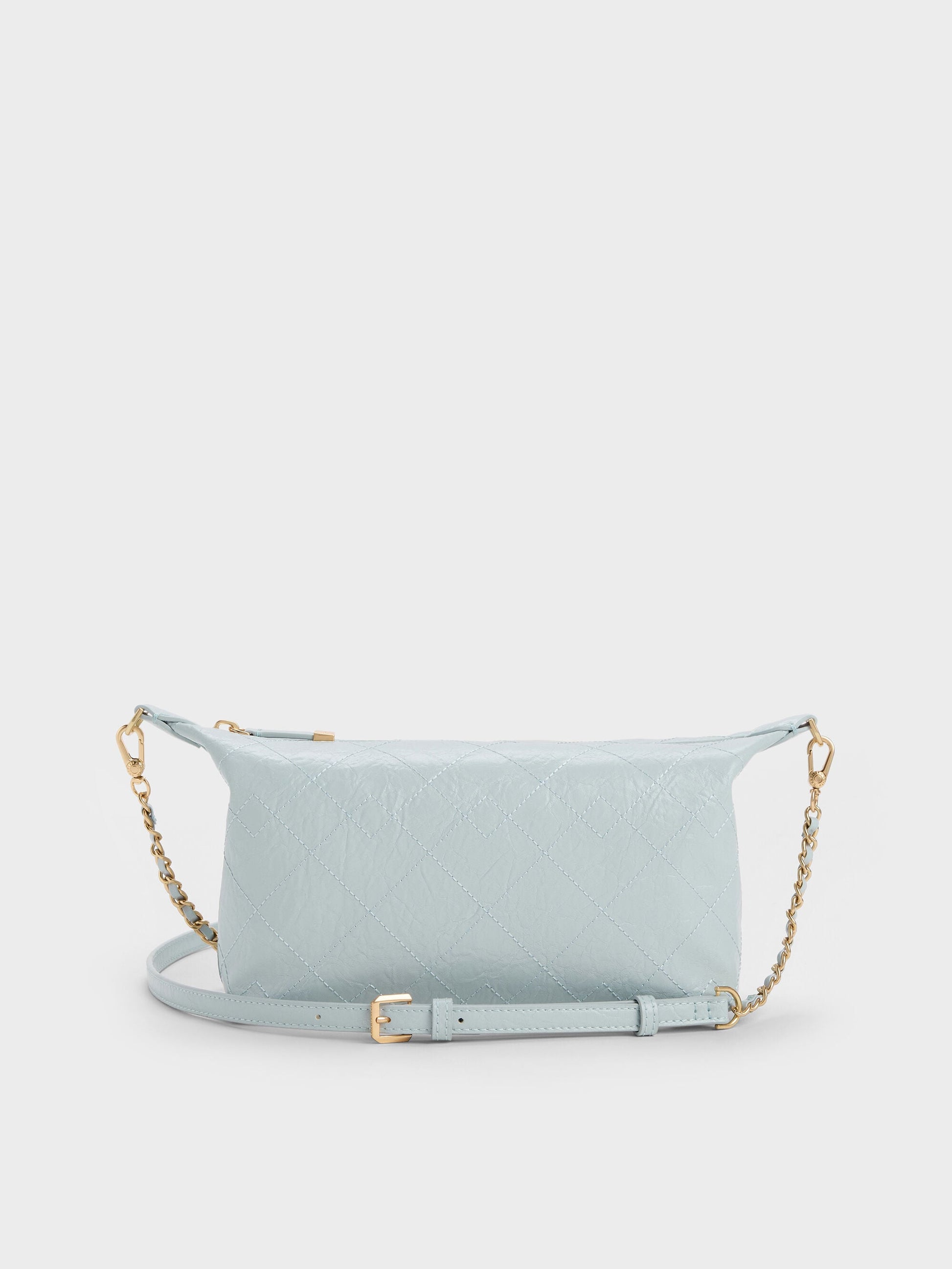 Duo Quilted Shoulder Bag - Sea Salt Blue | CHARLES & KEITH