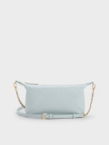 Duo Quilted Shoulder Bag - Sea Salt Blue | CHARLES & KEITH