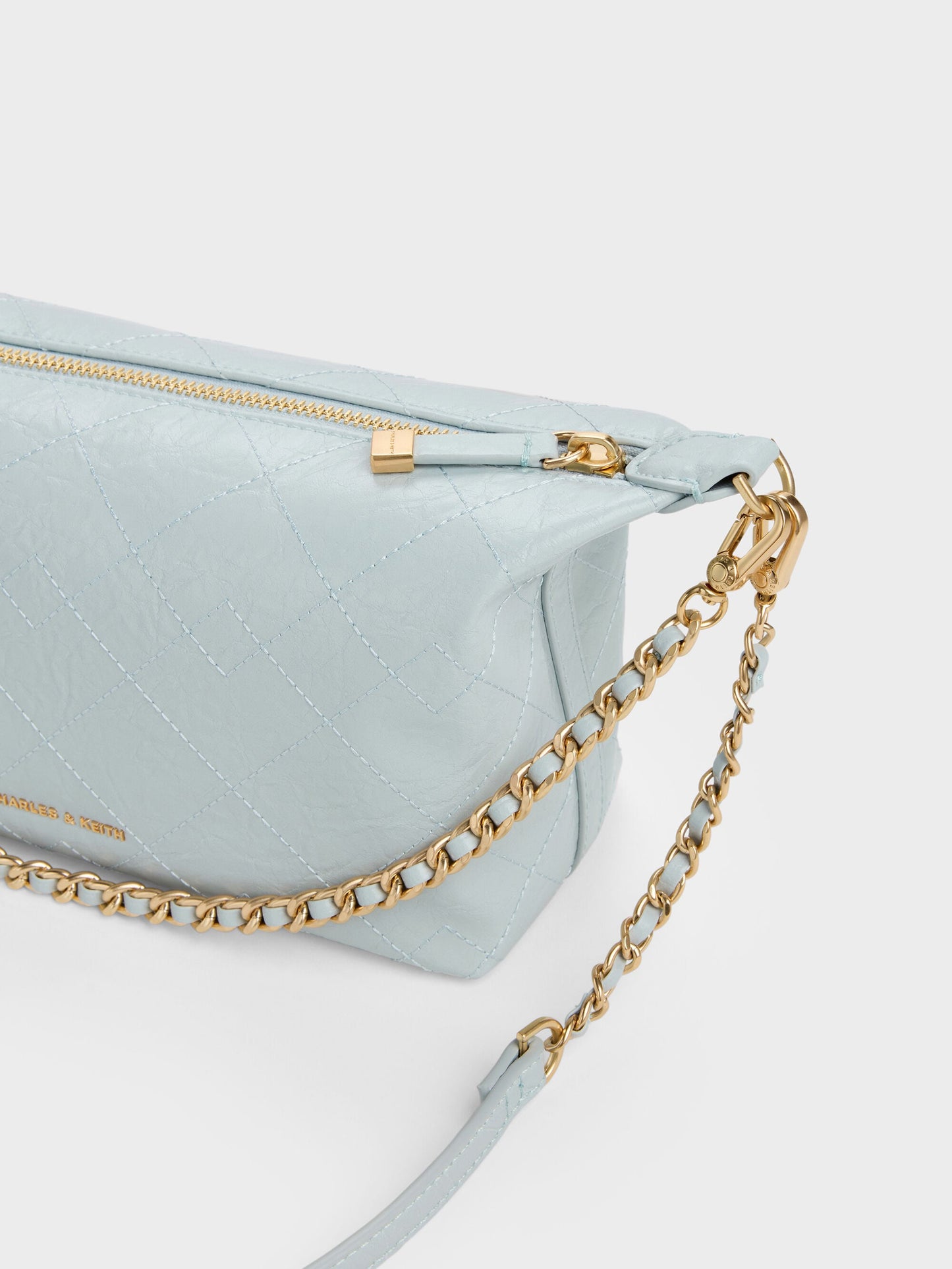 Duo Quilted Shoulder Bag - Sea Salt Blue | CHARLES & KEITH