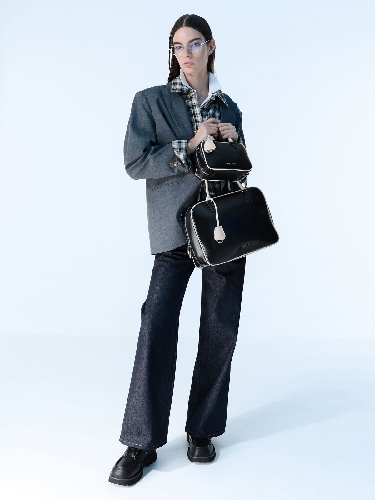 Mini Sianna Two-Tone Bowling Bag - Multi | CHARLES & KEITH