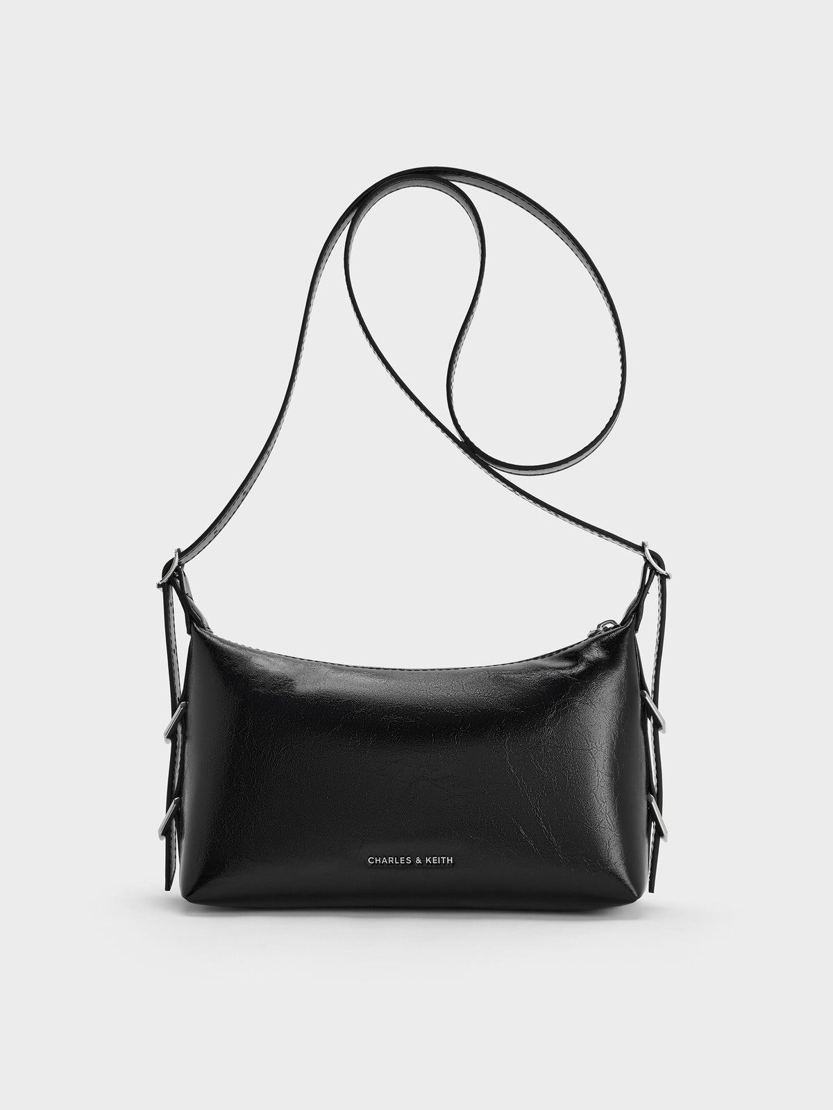 Bryna Belted Shoulder Bag - Noir | CHARLES & KEITH