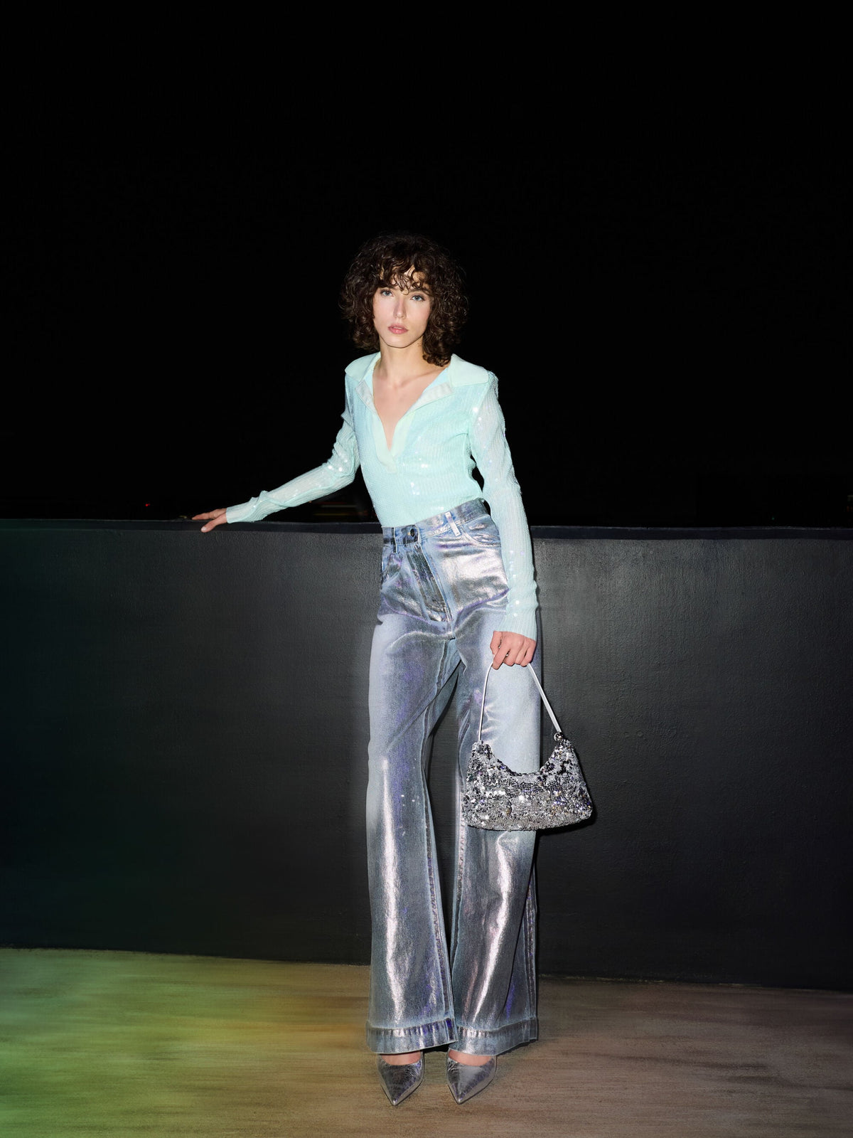 Jesmyn Sequinned Two-Way Bag - Silver | CHARLES & KEITH
