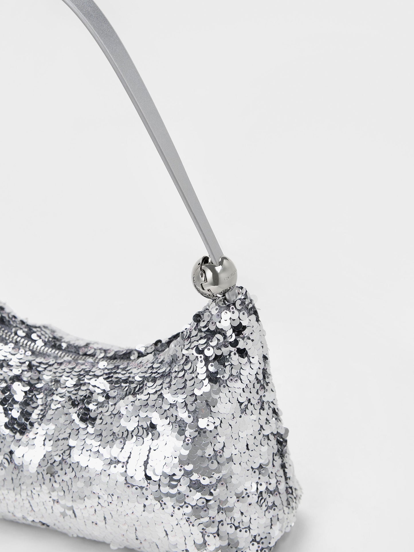 Jesmyn Sequinned Two-Way Bag - Silver | CHARLES & KEITH