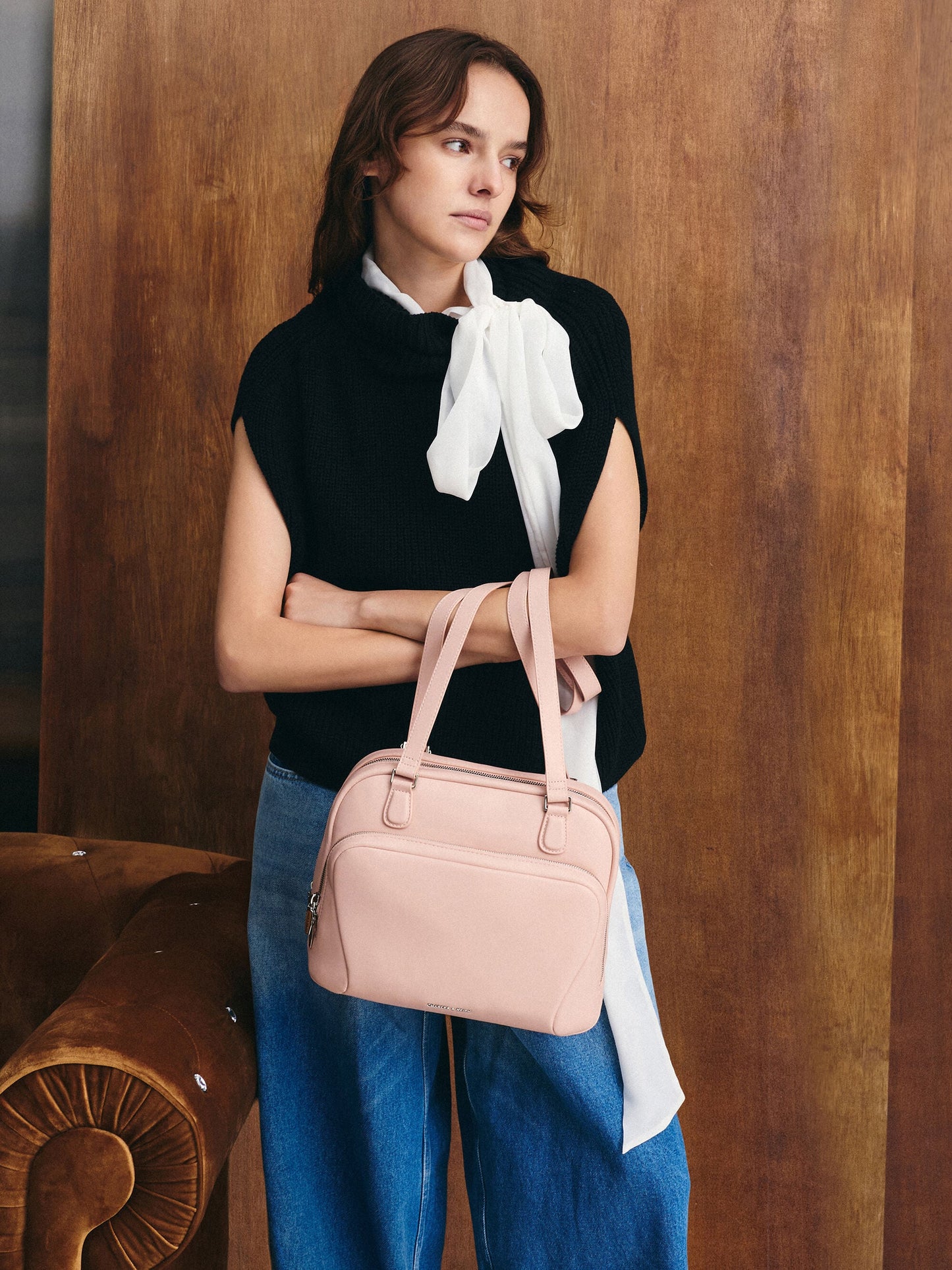 Nelly Boxy Backpack - Light Pink | CHARLES & KEITH