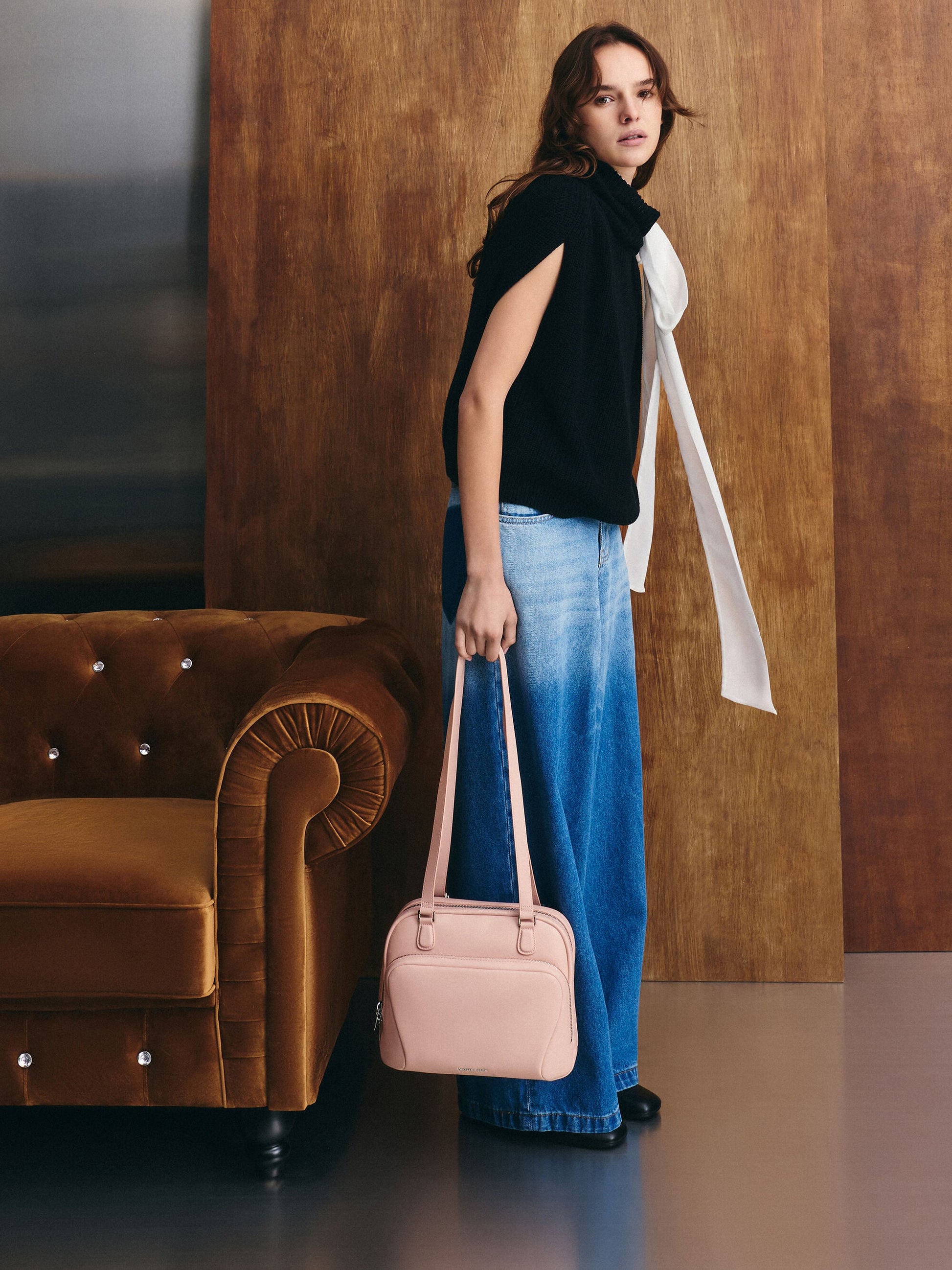 Nelly Boxy Backpack - Light Pink | CHARLES & KEITH