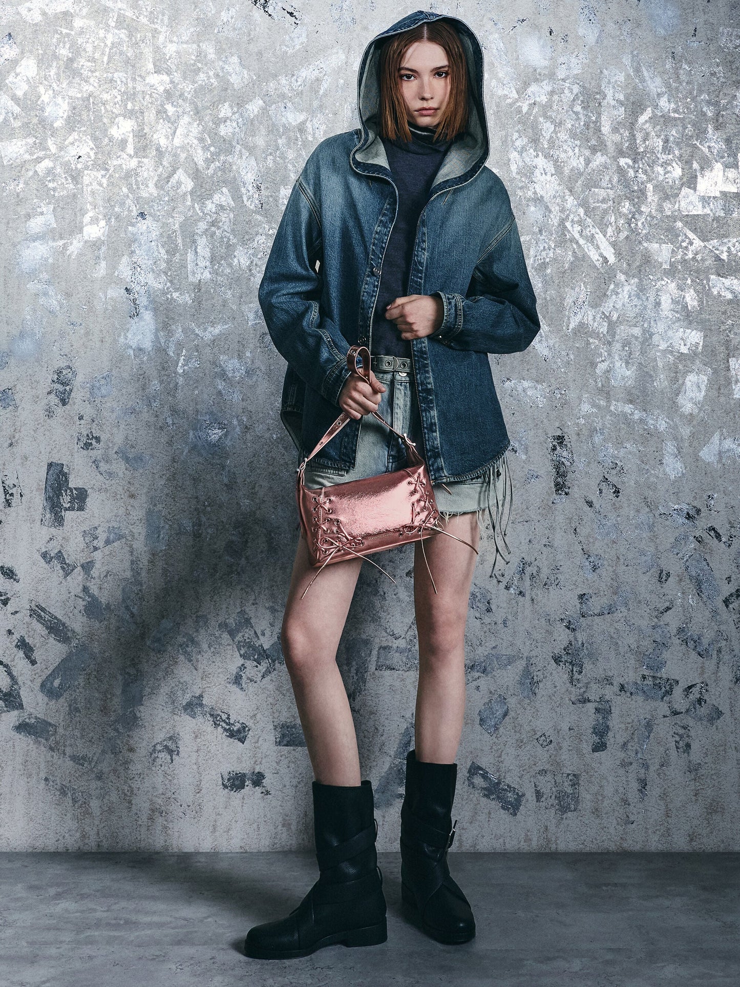 Xylia Metallic Grommet Lace-Up Shoulder Bag - Aura Pink | CHARLES & KEITH