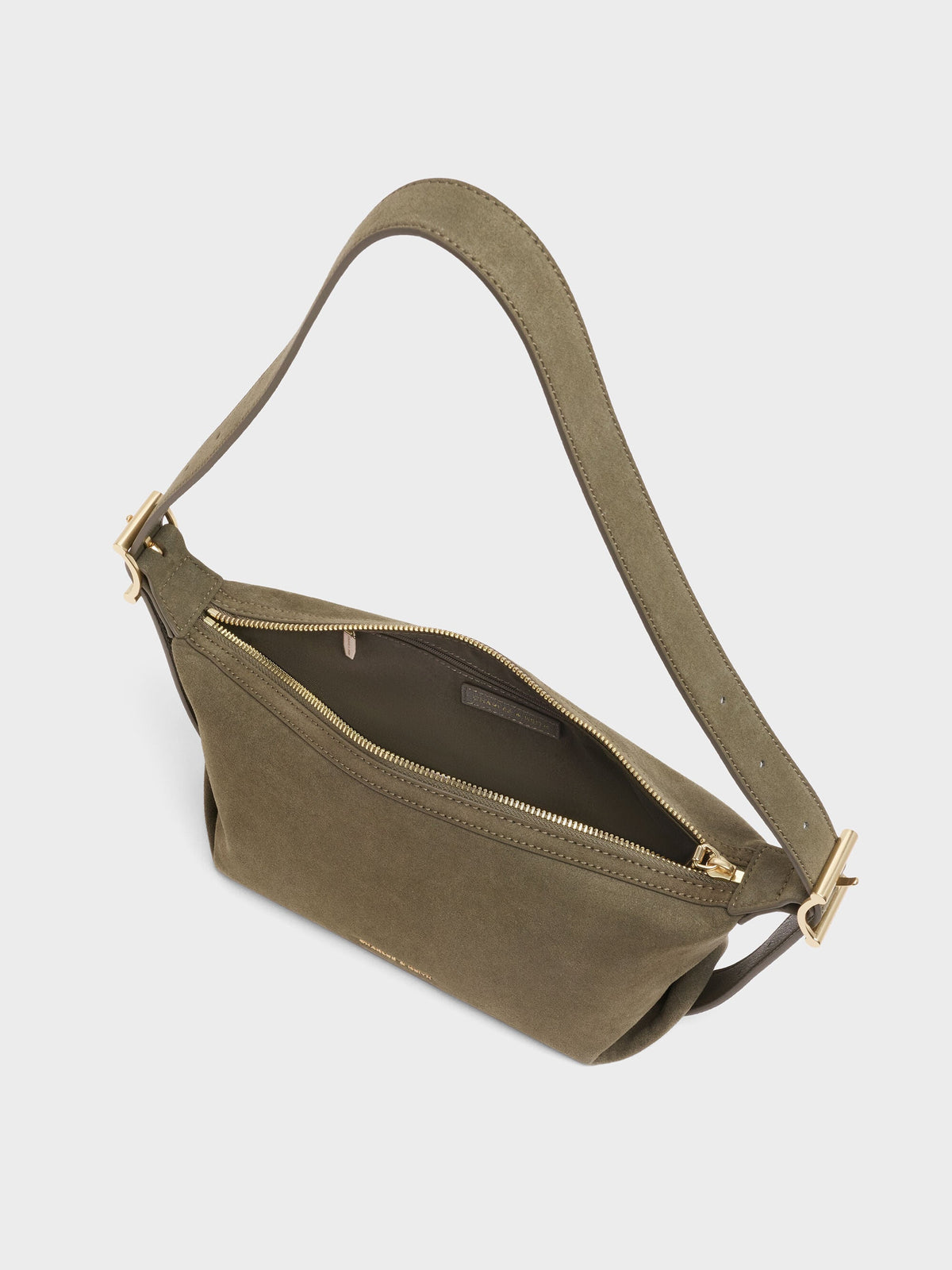 Larsen Buckle-Strap Shoulder Bag - Deep Olive | CHARLES & KEITH