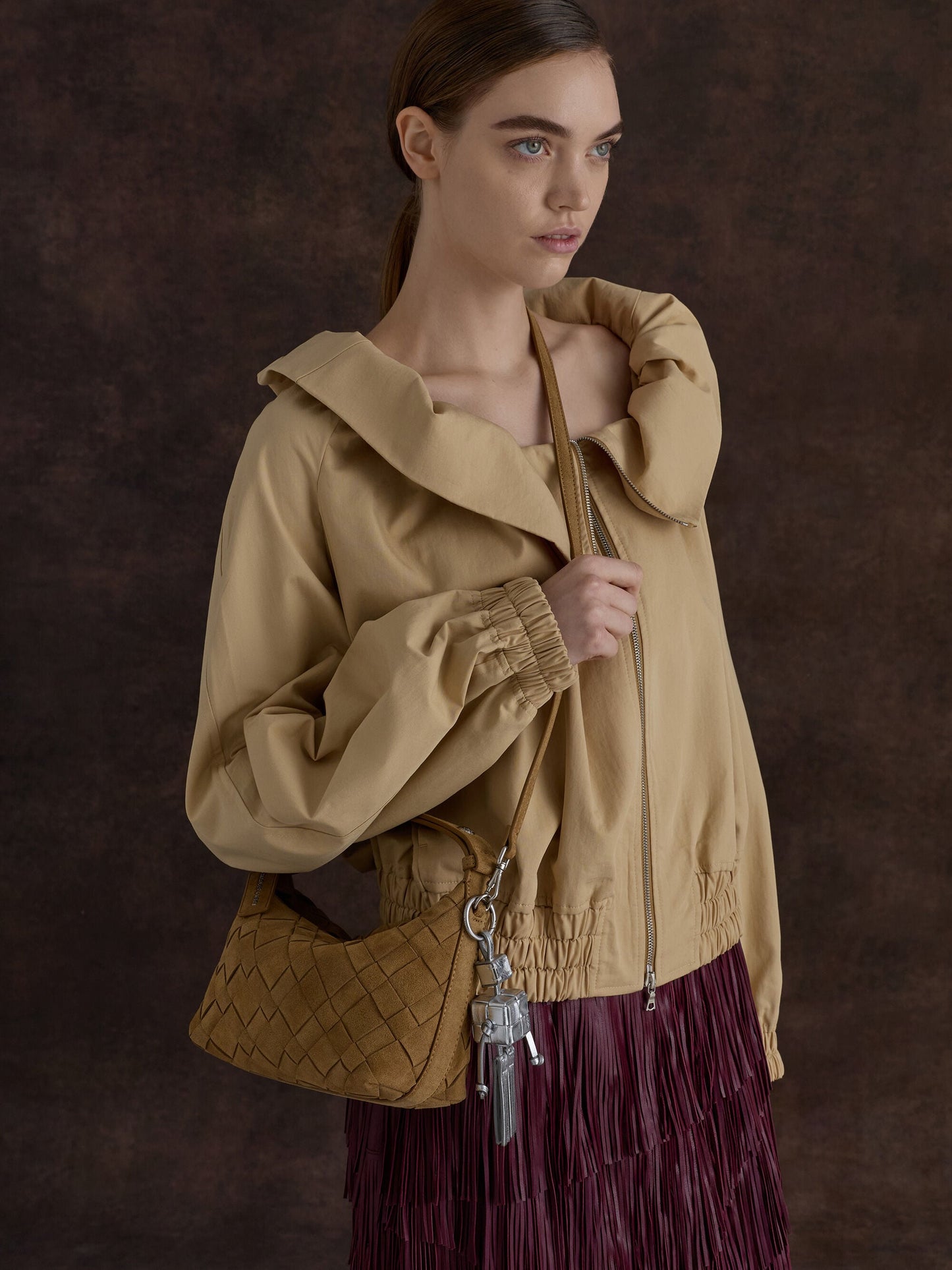 Ivette Woven Shoulder Bag - Sahara Sand | CHARLES & KEITH