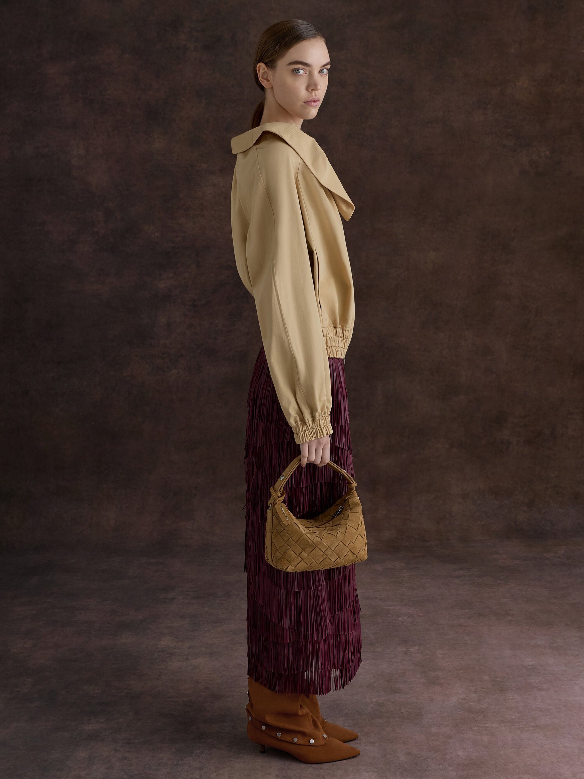 Ivette Woven Shoulder Bag - Sahara Sand | CHARLES & KEITH