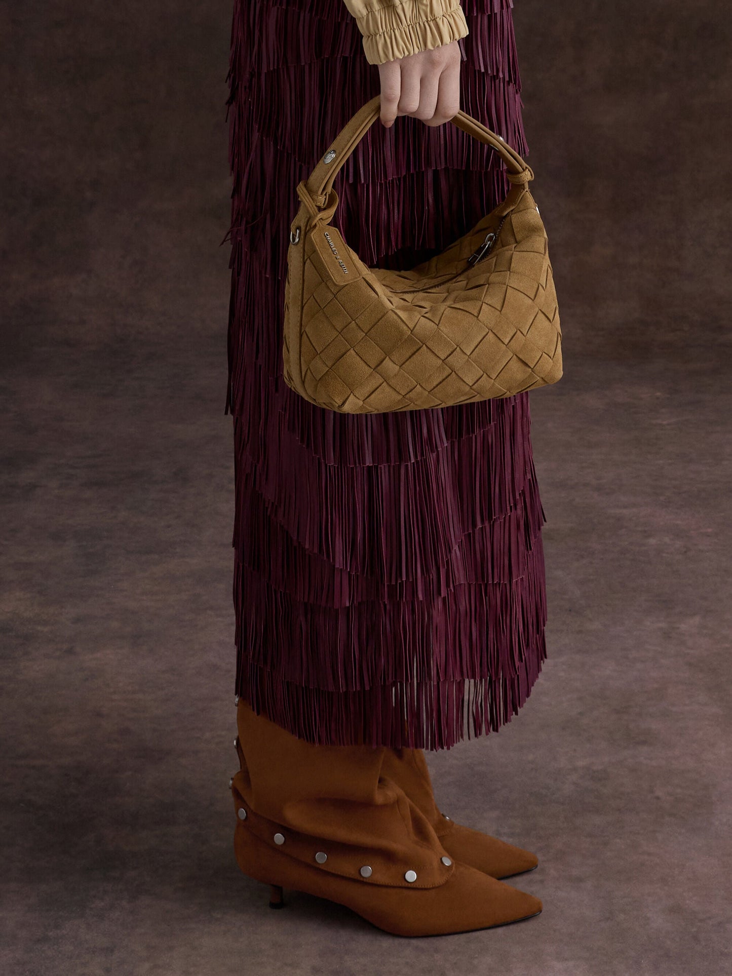 Ivette Woven Shoulder Bag - Sahara Sand | CHARLES & KEITH