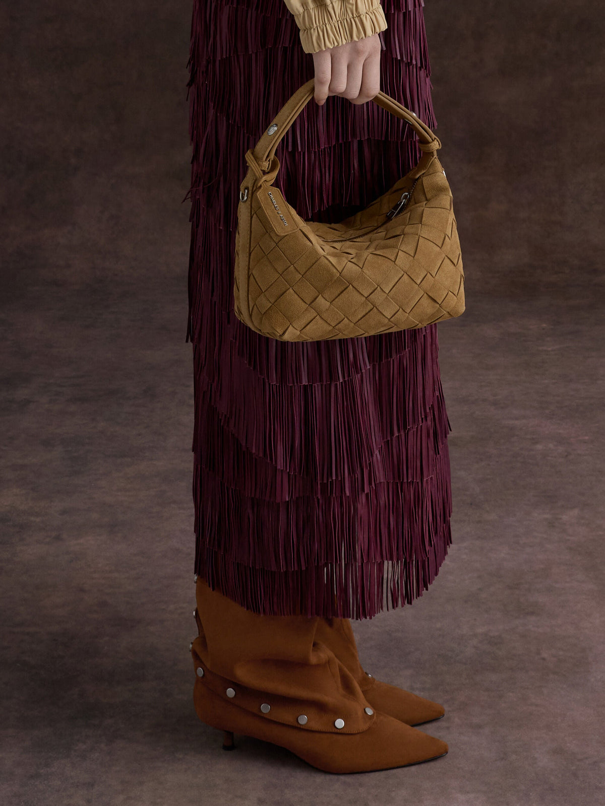 Ivette Woven Shoulder Bag - Sahara Sand | CHARLES & KEITH