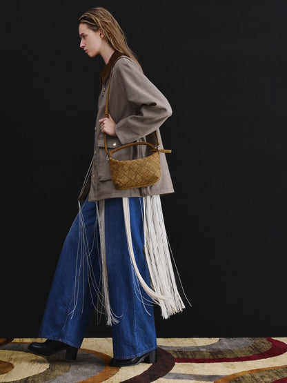 Ivette Woven Shoulder Bag - Sahara Sand | CHARLES & KEITH