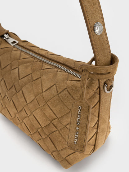 Ivette Woven Shoulder Bag - Sahara Sand | CHARLES & KEITH
