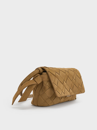 Ivette Woven Crossbody Bag - Sahara Sand | CHARLES & KEITH