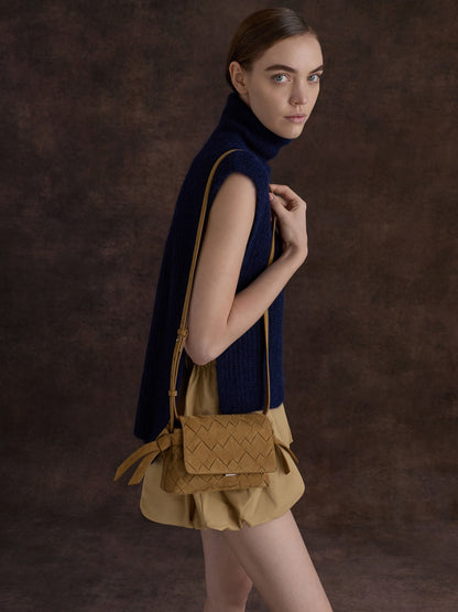 Ivette Woven Crossbody Bag - Sahara Sand | CHARLES & KEITH