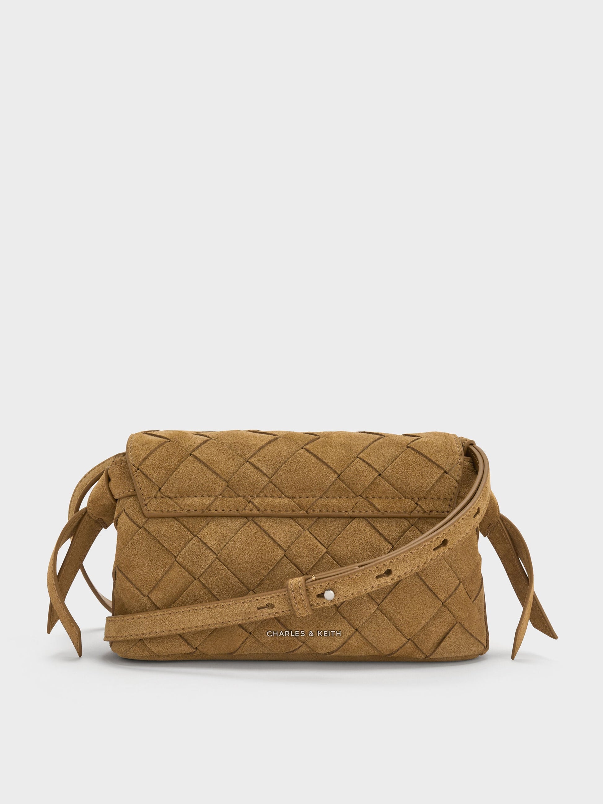 Ivette Woven Crossbody Bag - Sahara Sand | CHARLES & KEITH