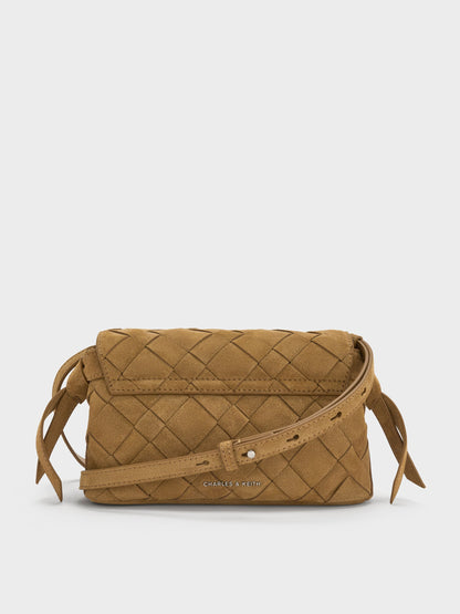 Ivette Woven Crossbody Bag - Sahara Sand | CHARLES & KEITH