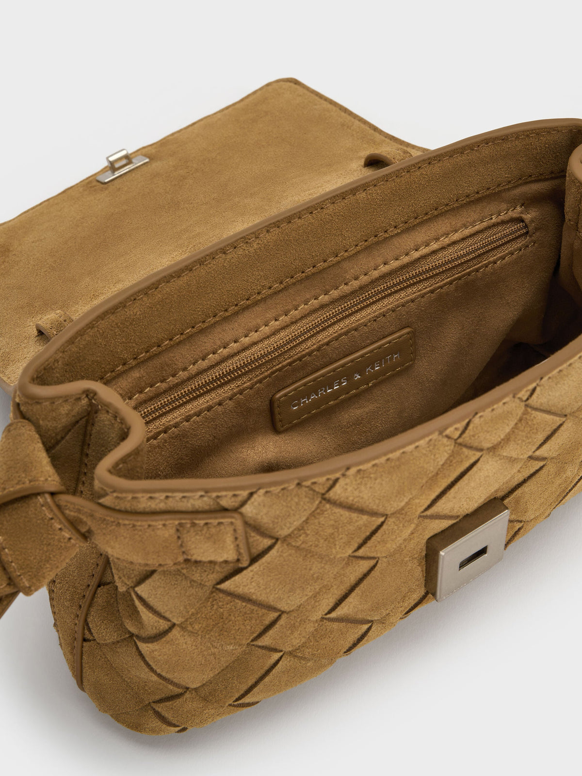 Ivette Woven Crossbody Bag - Sahara Sand | CHARLES & KEITH
