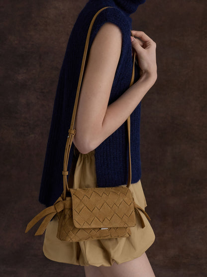 Ivette Woven Crossbody Bag - Sahara Sand | CHARLES & KEITH